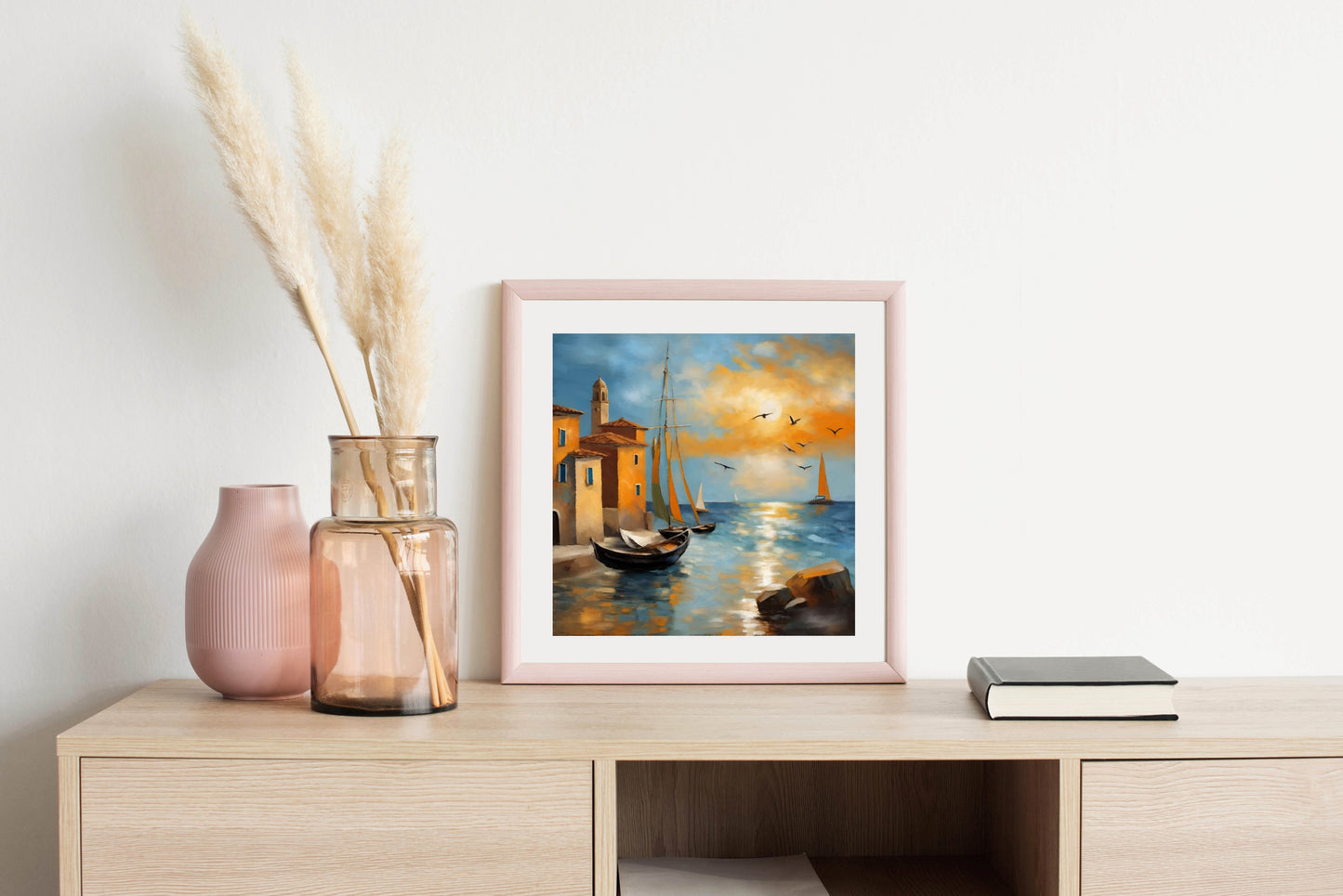 Mediterranean Coast - Illustrated Print by Thomas Little