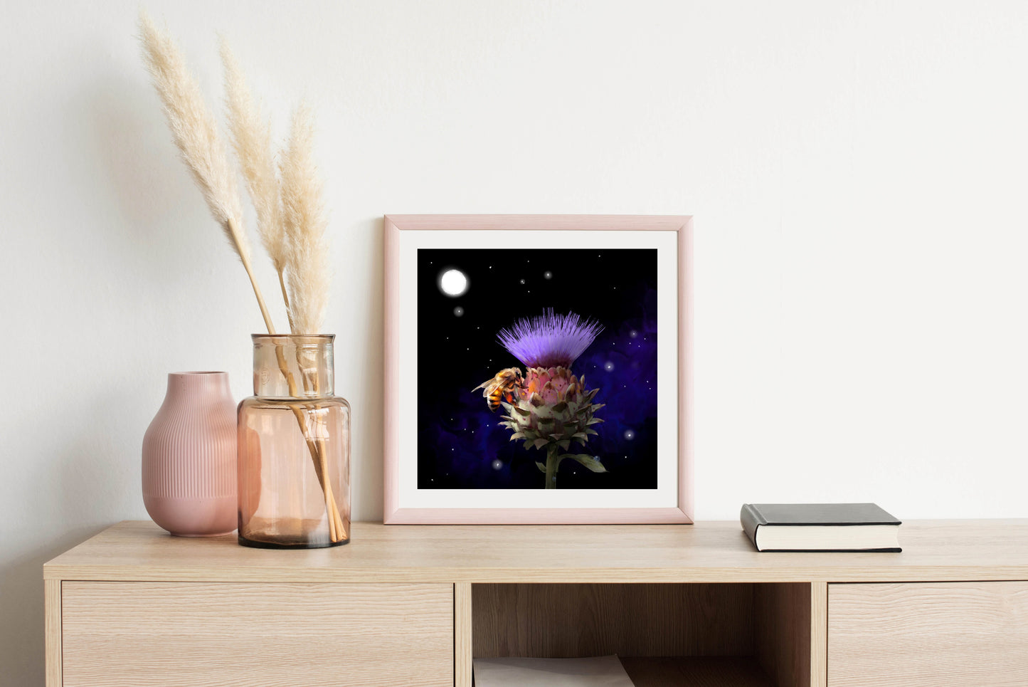 Midnight and the Honeybee - Illustrated Print by Thomas Little