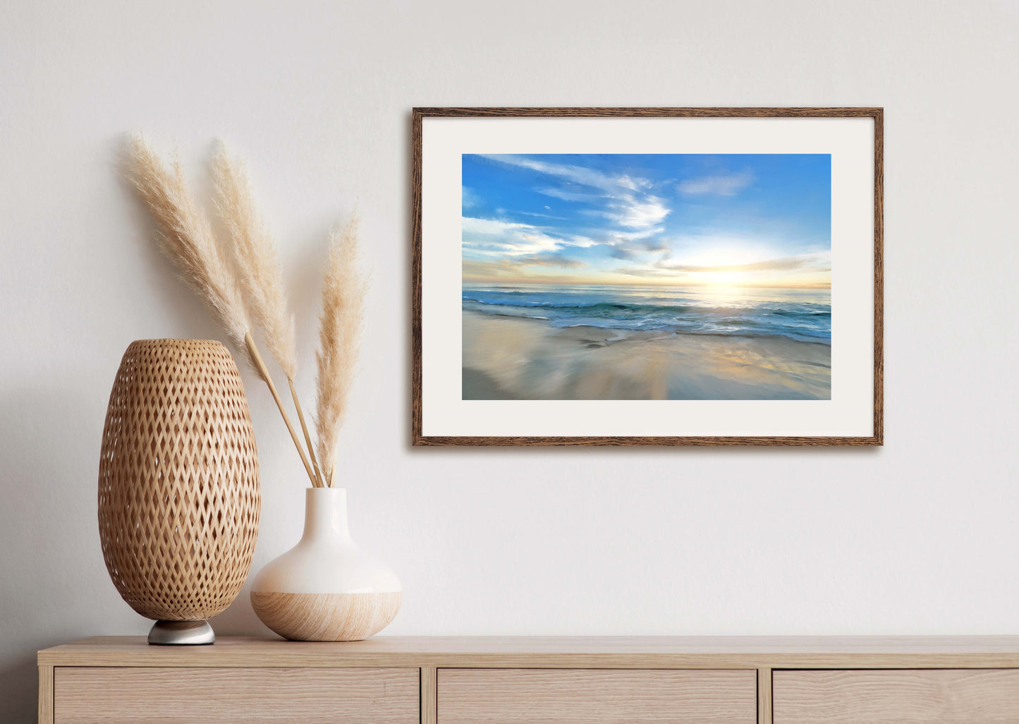 Mirror Beach - Illustrated Print by Thomas Little