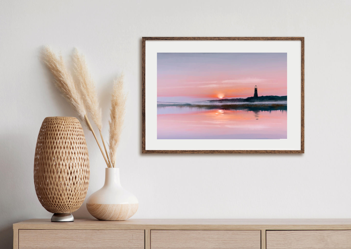 Moment Before Sunset - Illustrated Print by Thomas Little