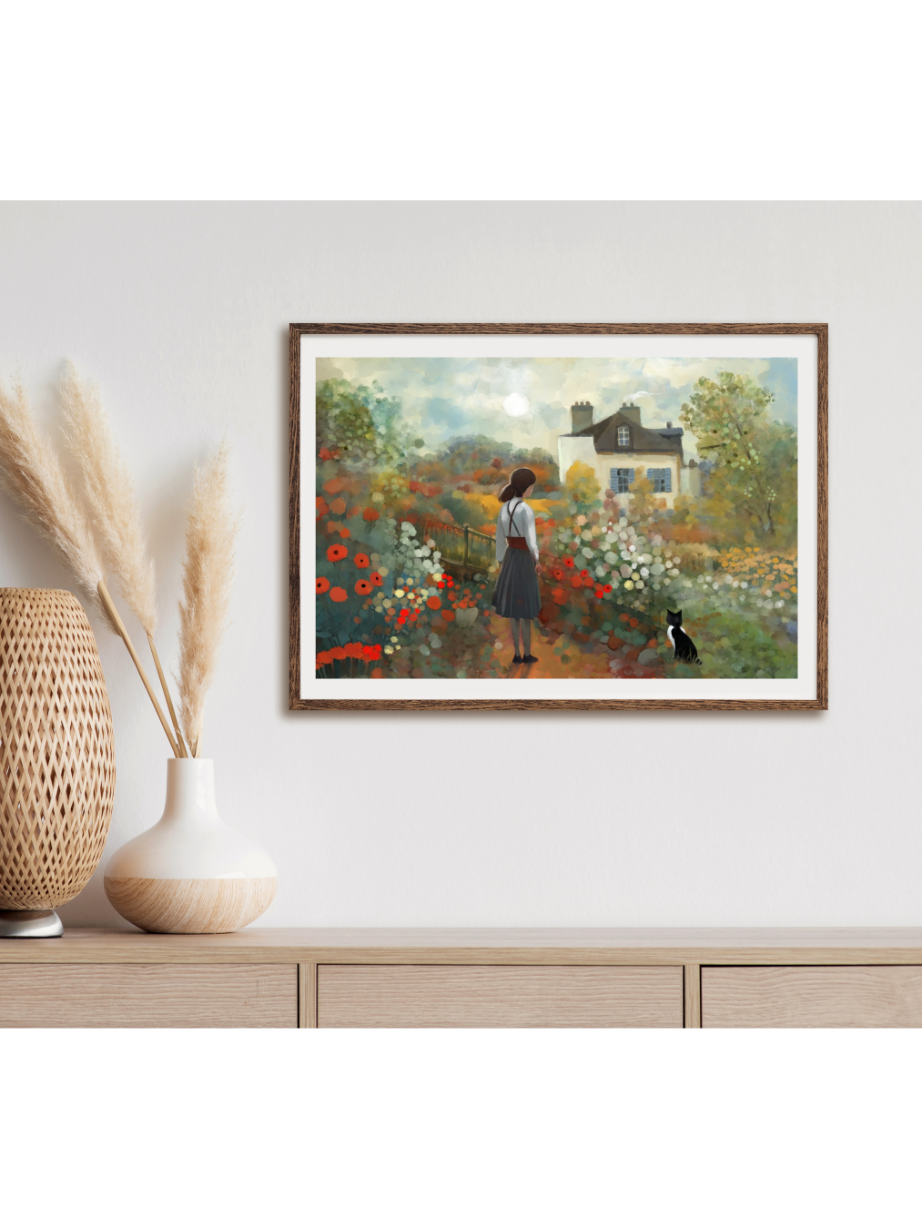 Monet's Garden - Illustrated Print by Thomas Little