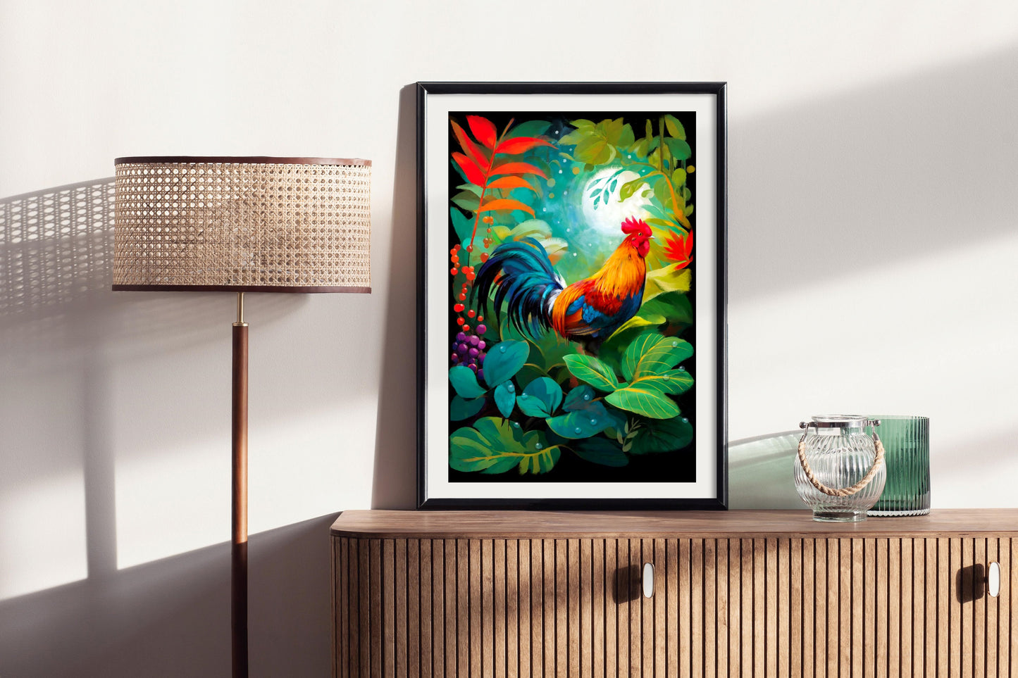 Moonrise In Kauai - Illustrated Print by Thomas Little