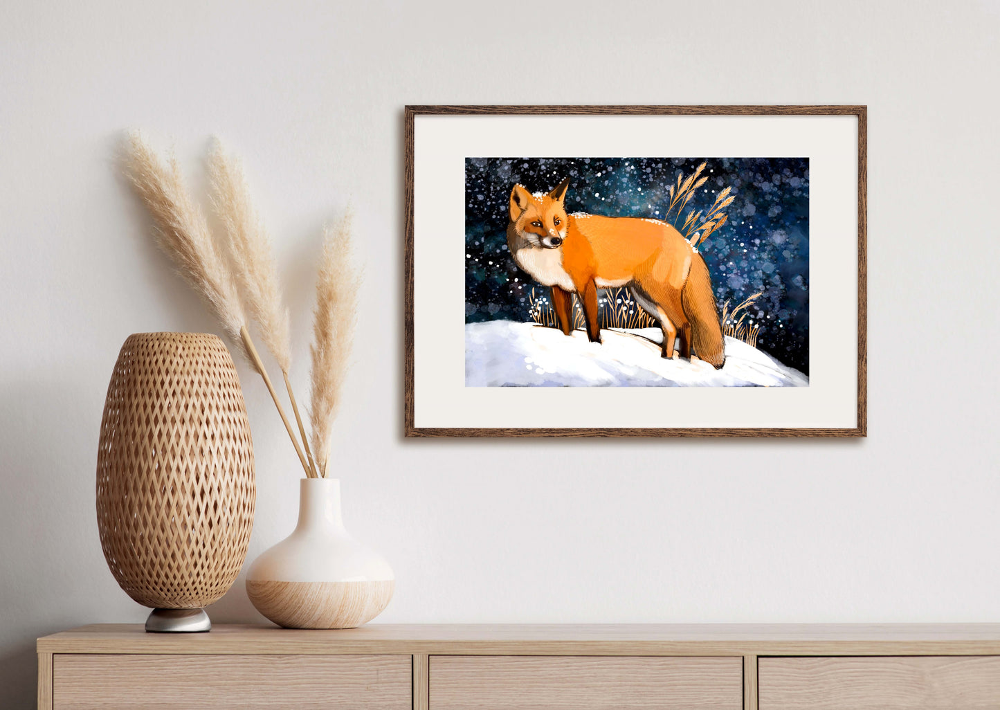 Morning Snowfall - Illustrated Print by Thomas Little