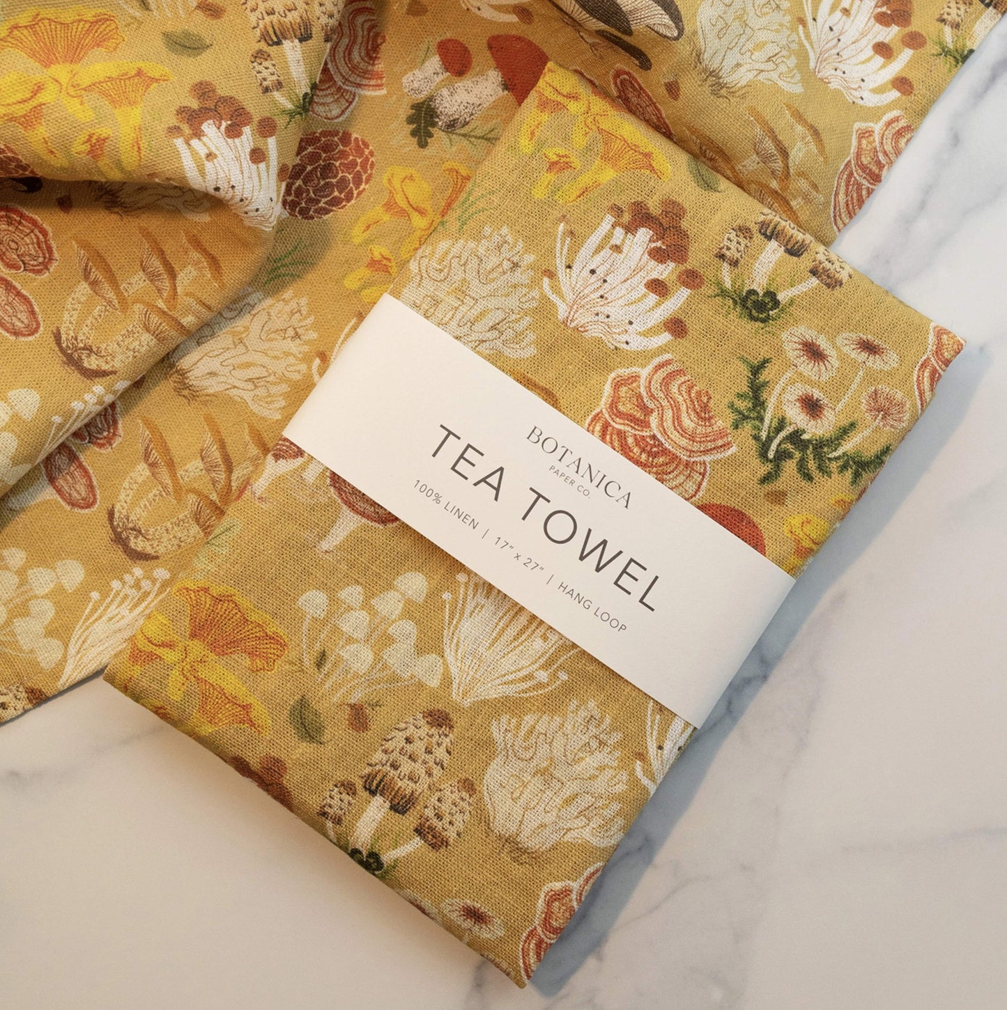 Mushrooms - 100% Linen Tea Towel - by Botanica Paper Co.®
