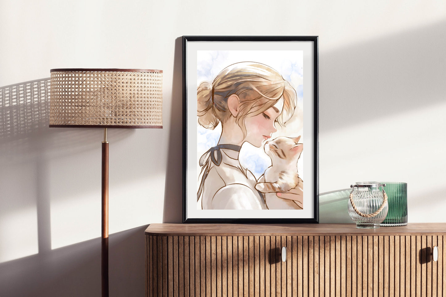 My Little Friend II - Illustrated Print by Thomas Little