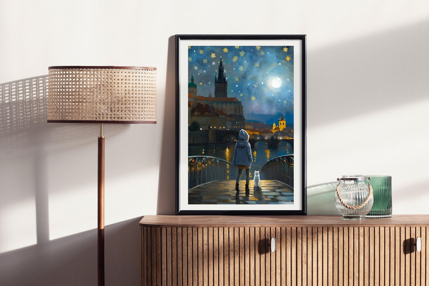 Night Beautiful - Illustrated Print by Thomas Little