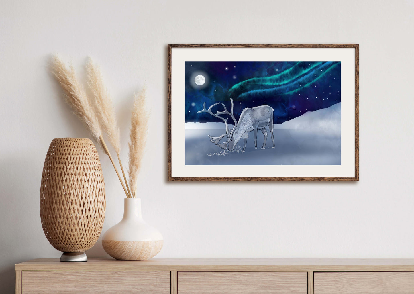 Northern Lights - Illustrated Print by Thomas Little