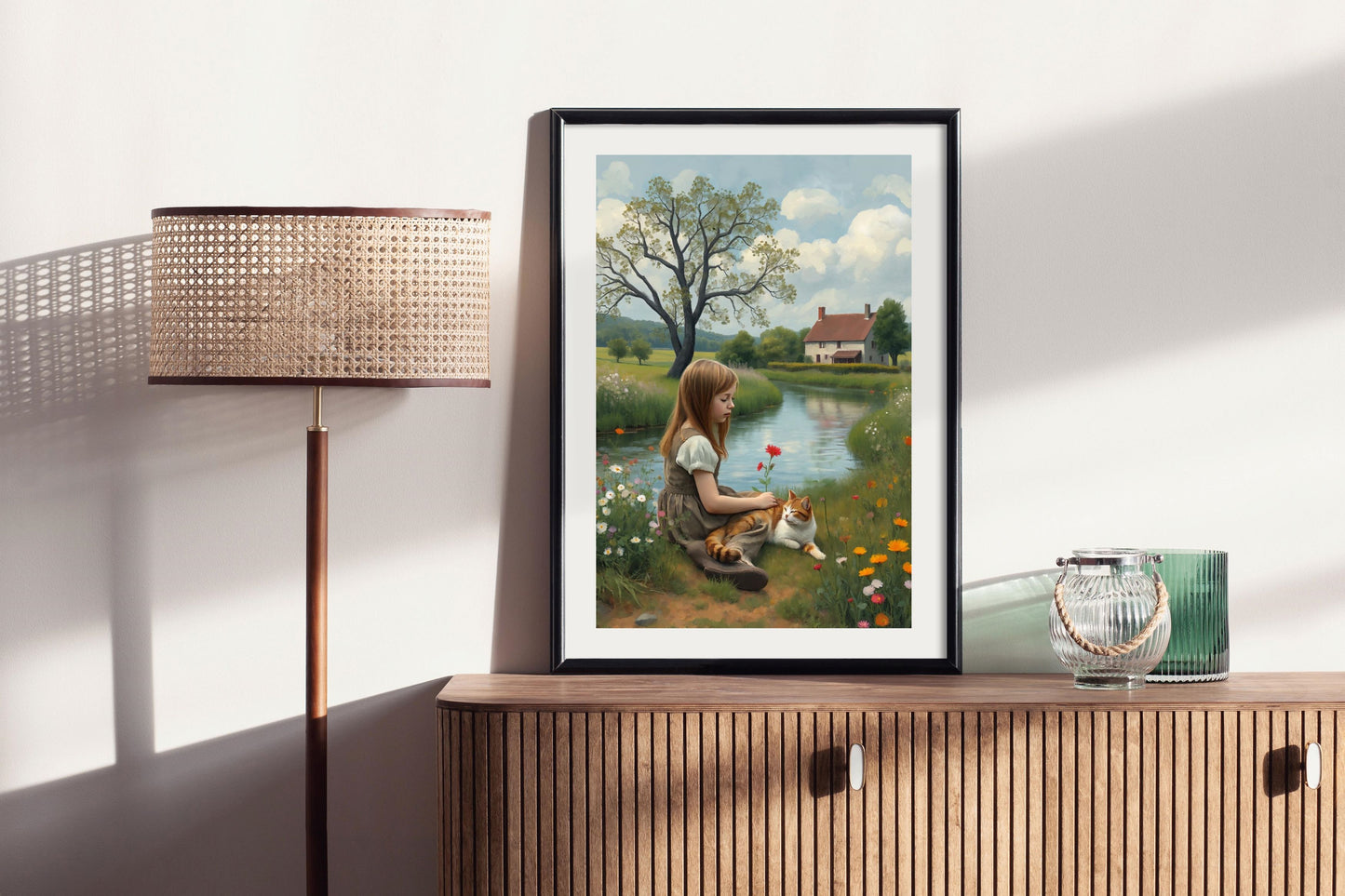 Orange Cat - Illustrated Print by Thomas Little