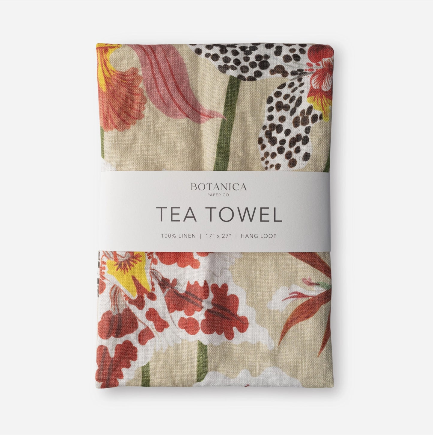 Orchids - 100% Linen Tea Towel - by Botanica Paper Co.