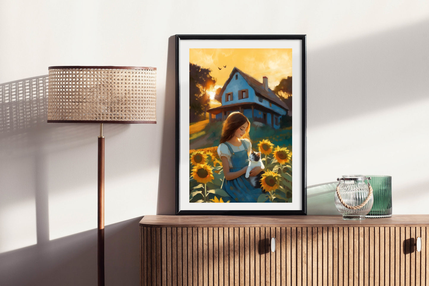Peaceful Moments - Illustrated Print by Thomas Little