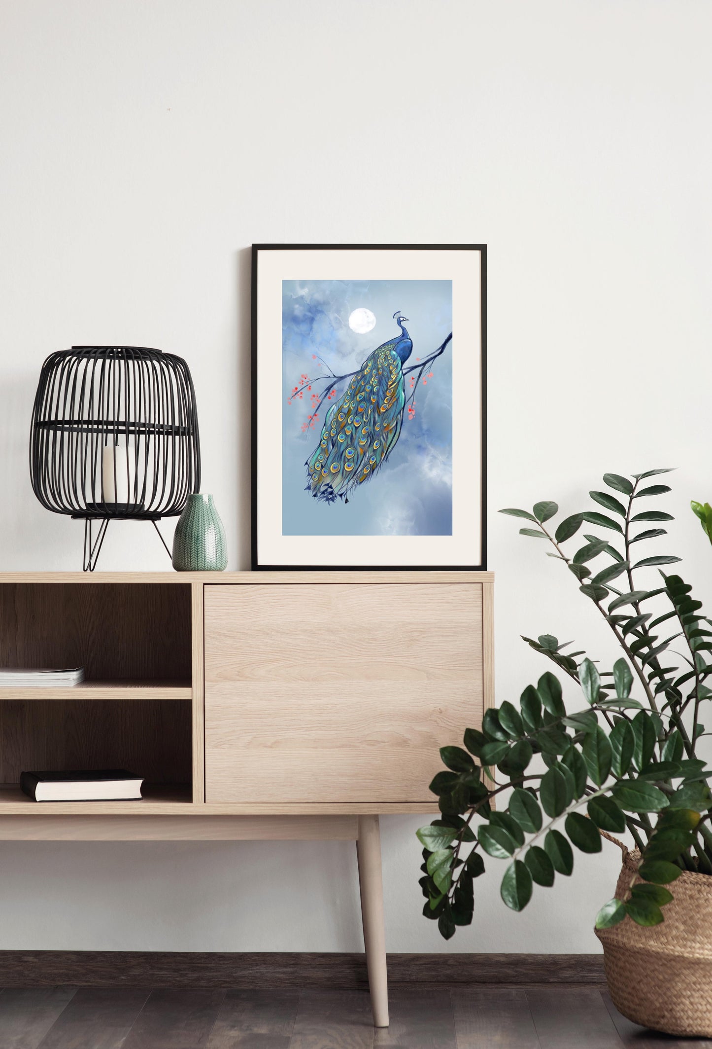 Peacock Joy - Illustrated Print by Thomas Little
