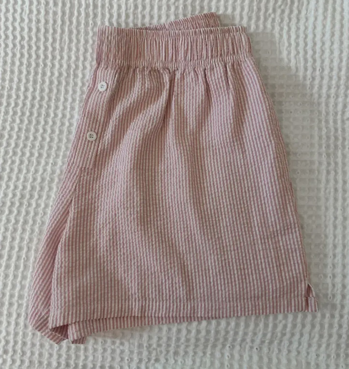 Pink Seersucker Boxer Shorts - by Sunkissed Coconut®