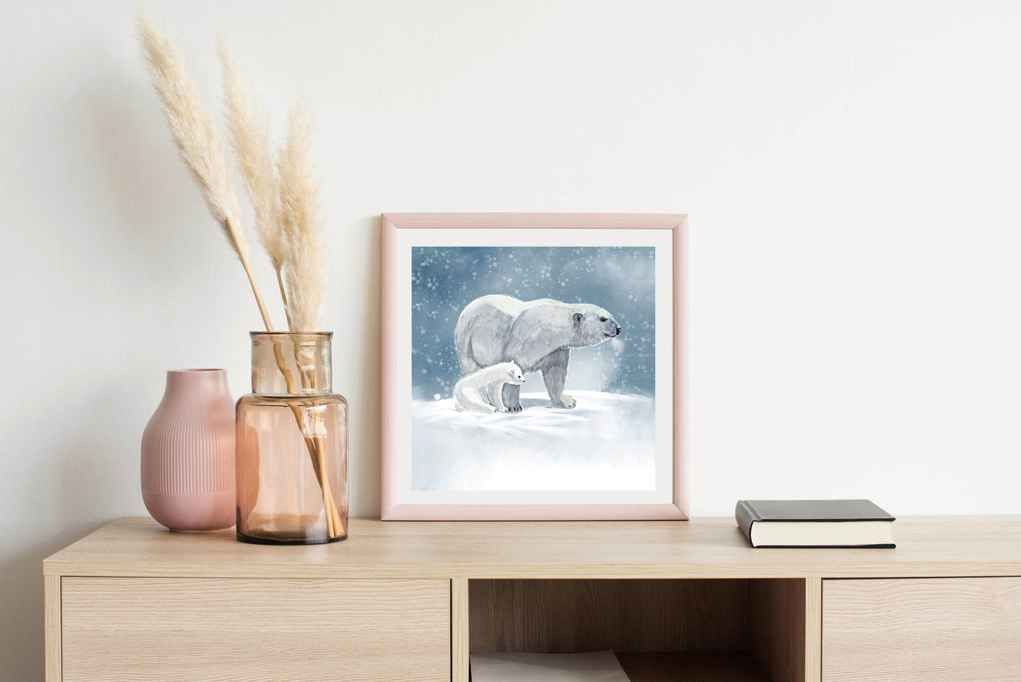 Polar Bear Study - Illustrated Print by Thomas Little