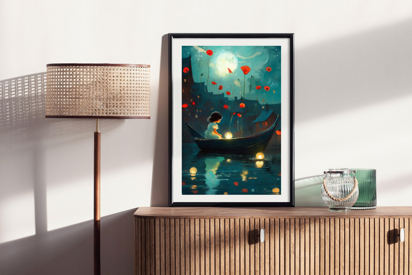 Poppies In My Imagination - Illustrated Print by Thomas Little