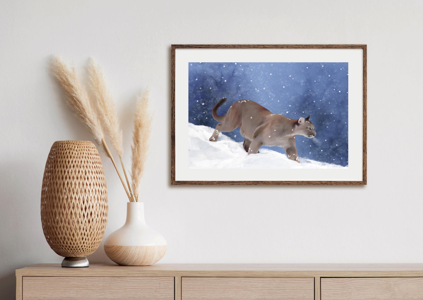 Puma Dawn - Illustrated Print by Thomas Little