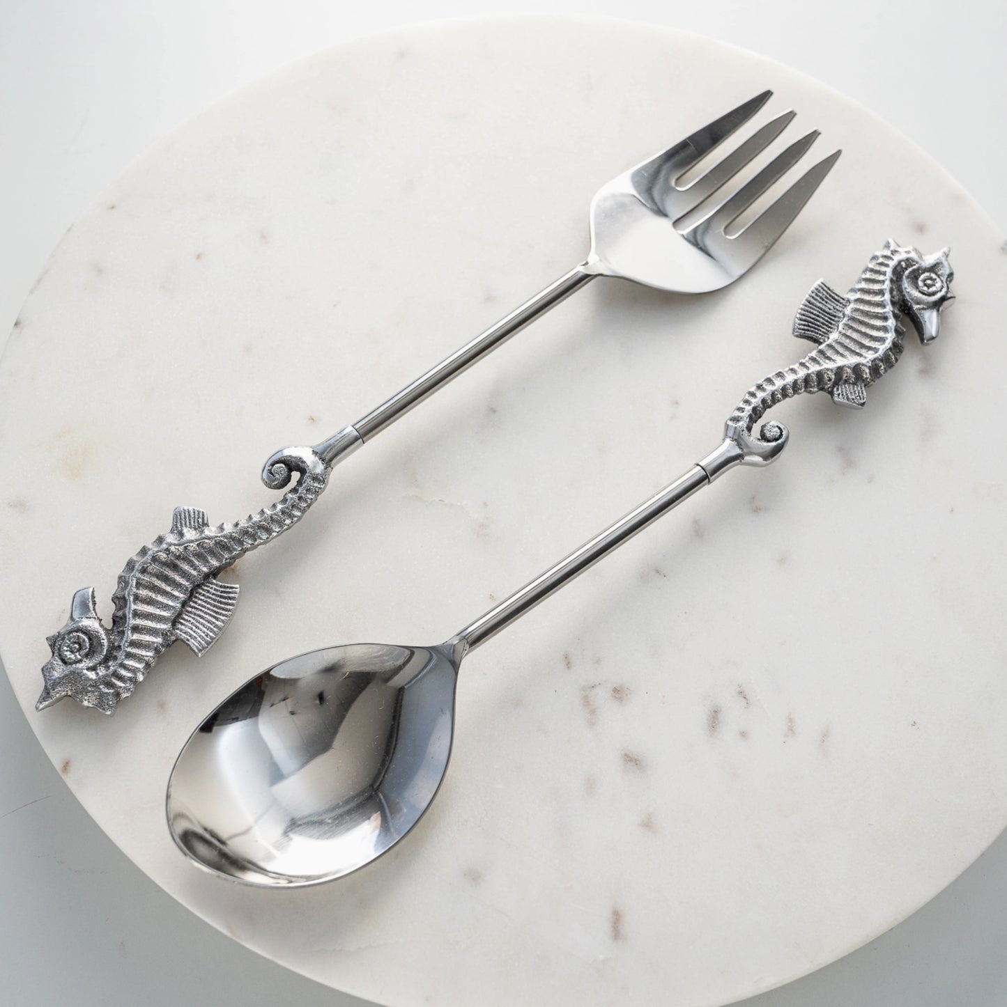 Seahorse Salad Servers, Set of 2 - by India Handicrafts Inc
