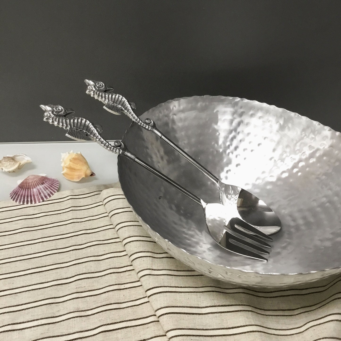 Seahorse Salad Servers, Set of 2 - by India Handicrafts Inc