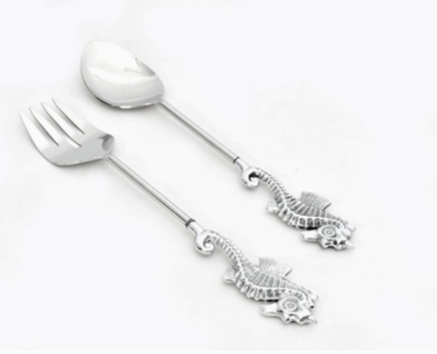 Seahorse Salad Servers, Set of 2 - by India Handicrafts Inc