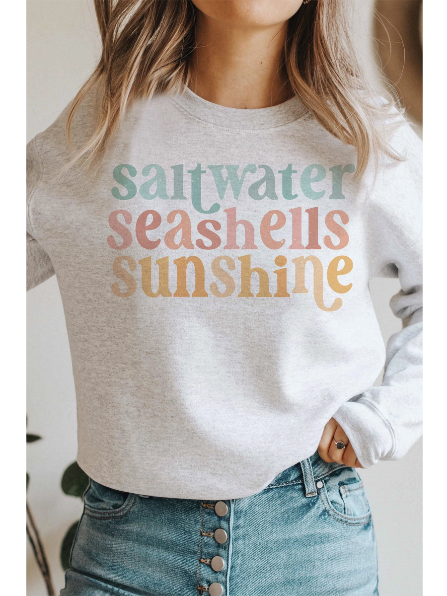 Saltwater Seashells Sunshine Graphic Sweatshirt - by BLUME & CO.®