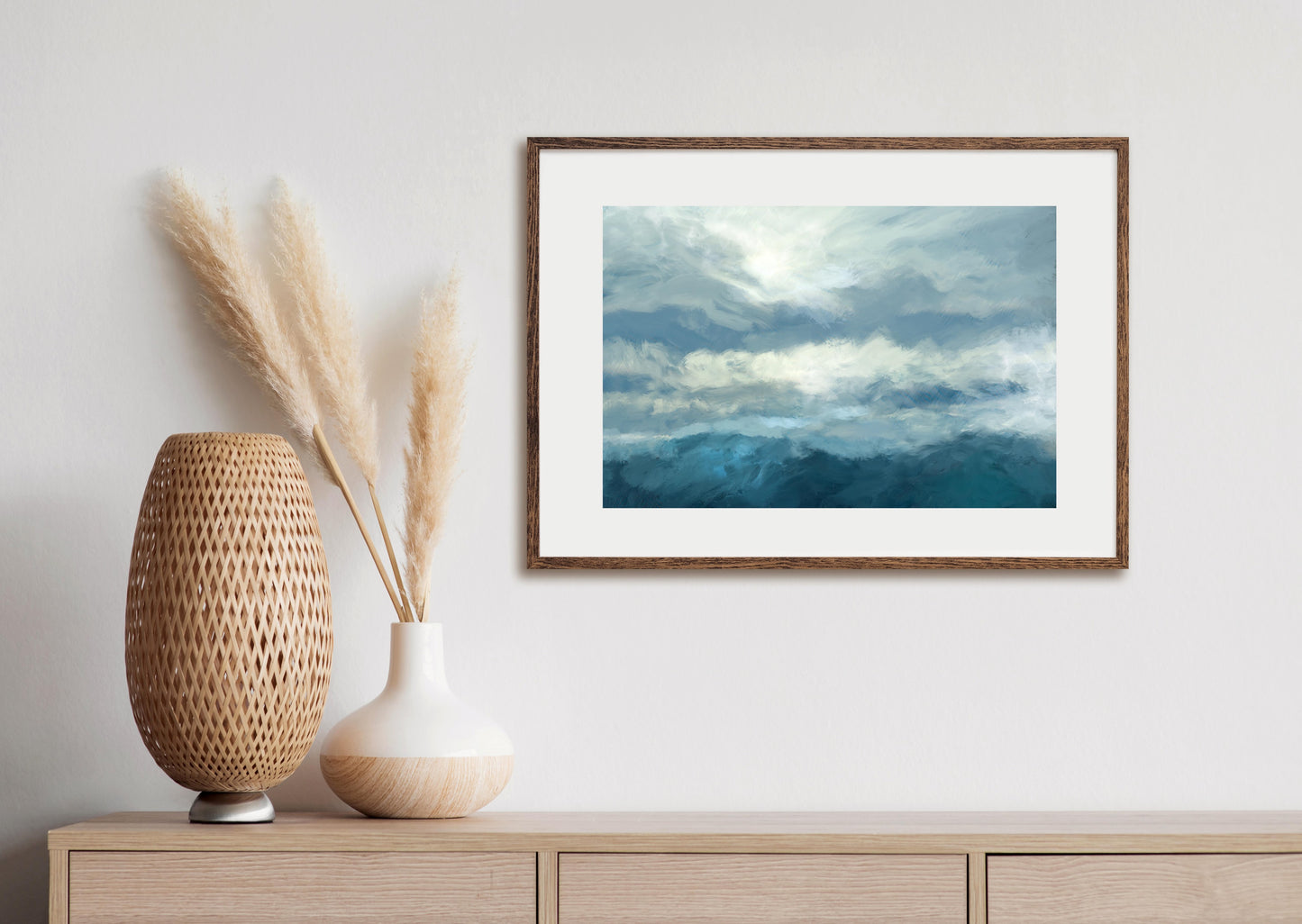 Sea and Sky - Illustrated Print by Thomas Little