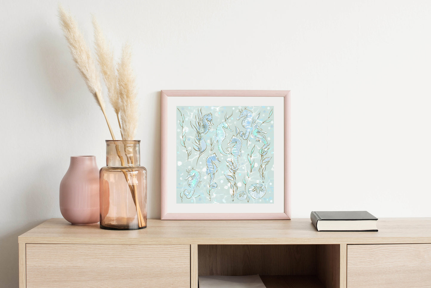 Seahorse & Seaweed - Illustrated Print by Thomas Little