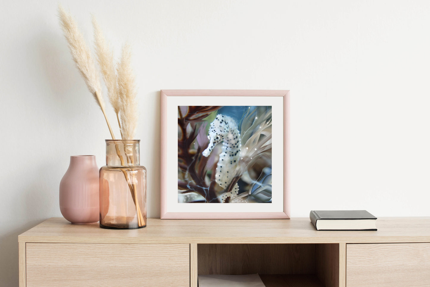 Seahorse in the Surge - Illustrated Print by Thomas Little