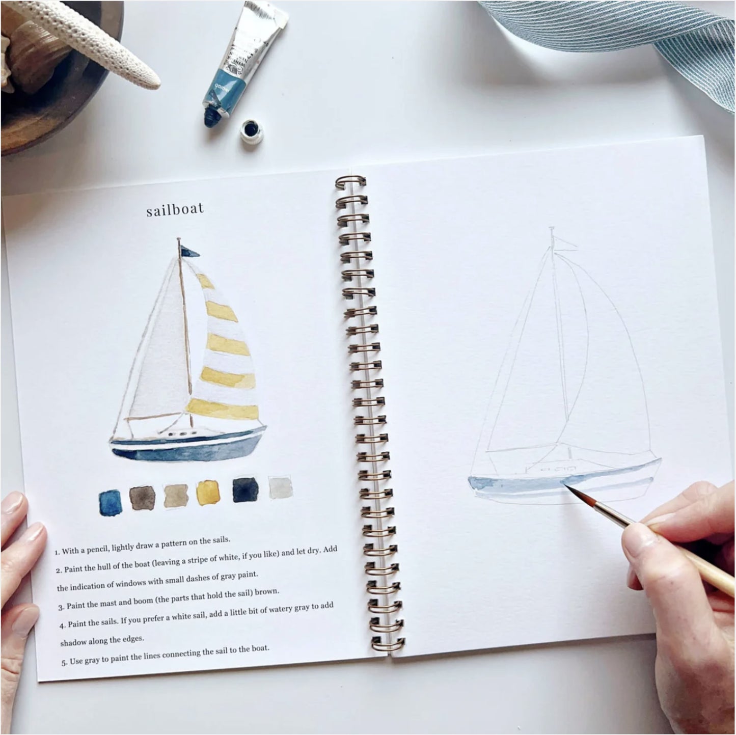 Seaside Watercolor Workbook - by Emily Lex Studio