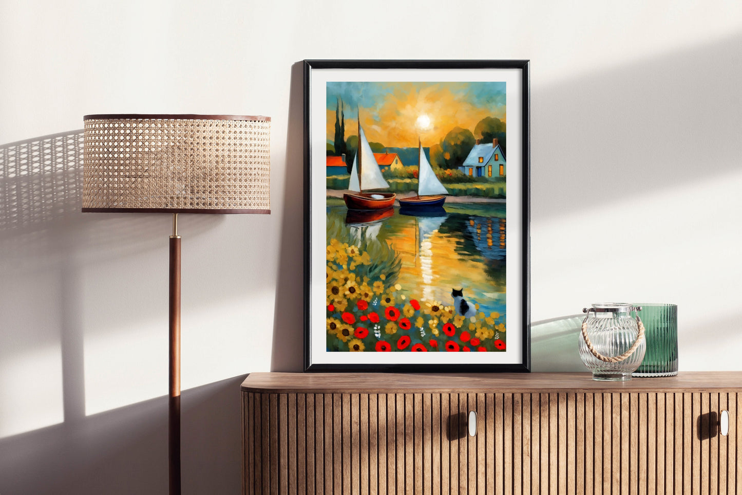 Serene Sunrise - Illustrated Print by Thomas Little