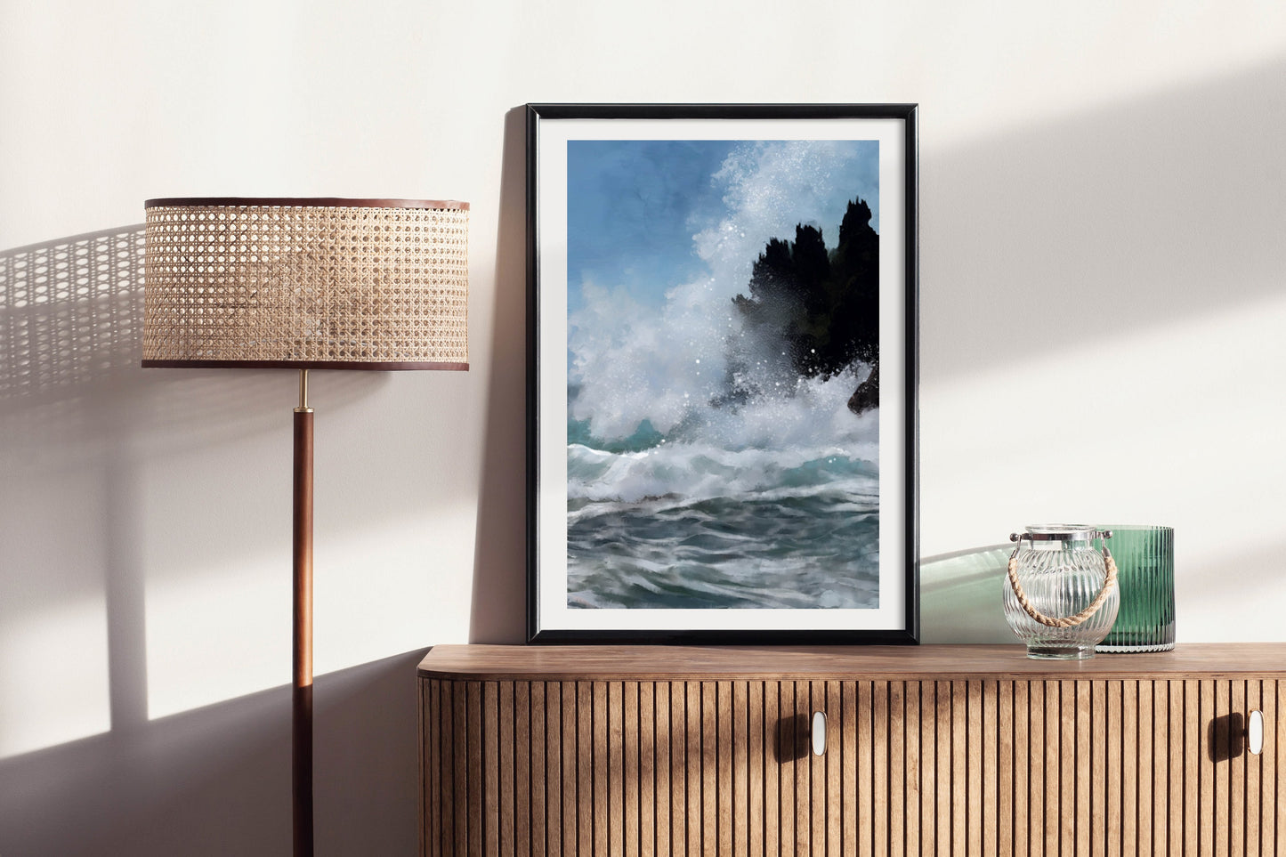 Shipwreck Beach - Illustrated Print by Thomas Little