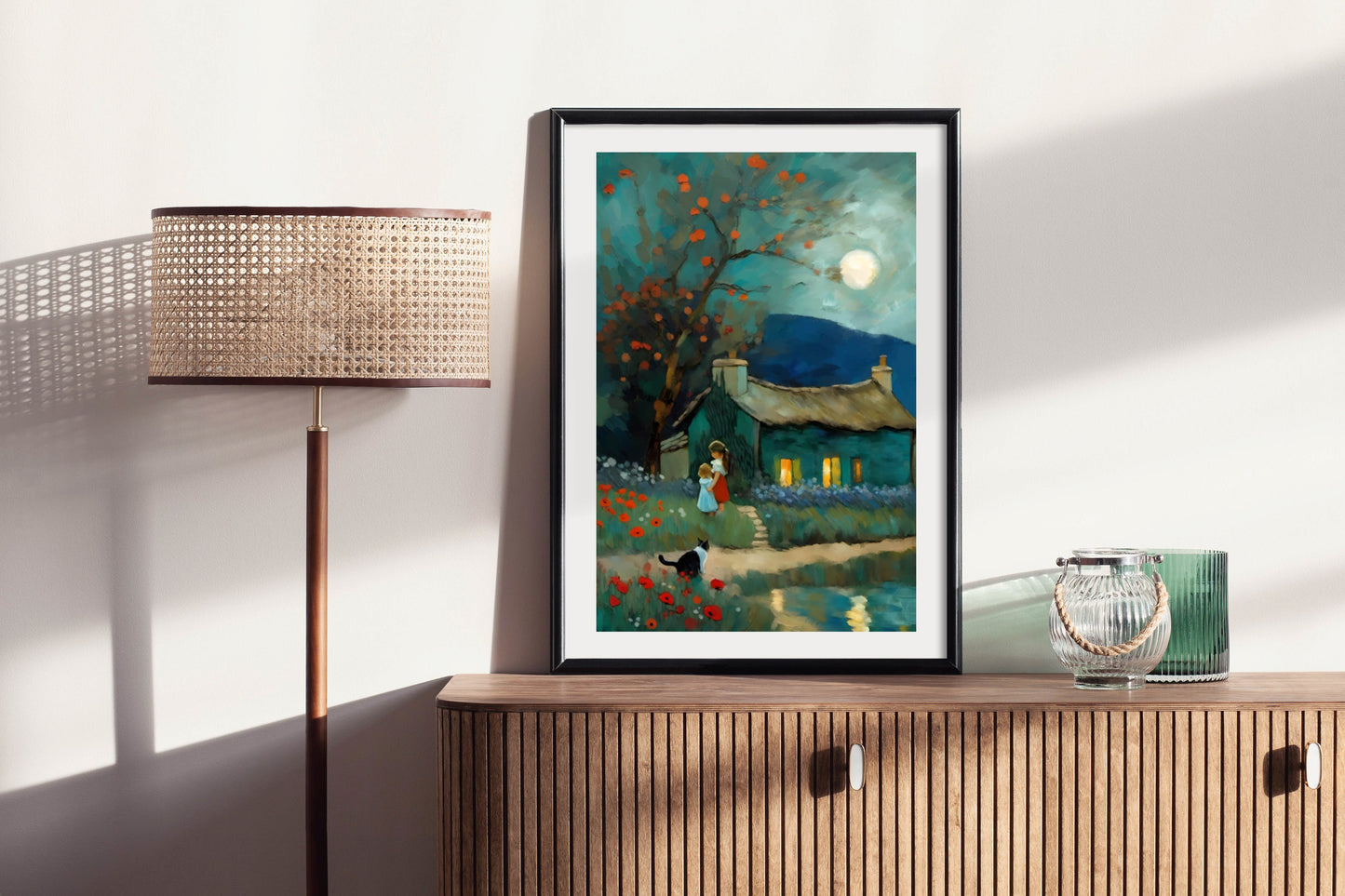 Sisterly Affection - Illustrated Print by Thomas Little