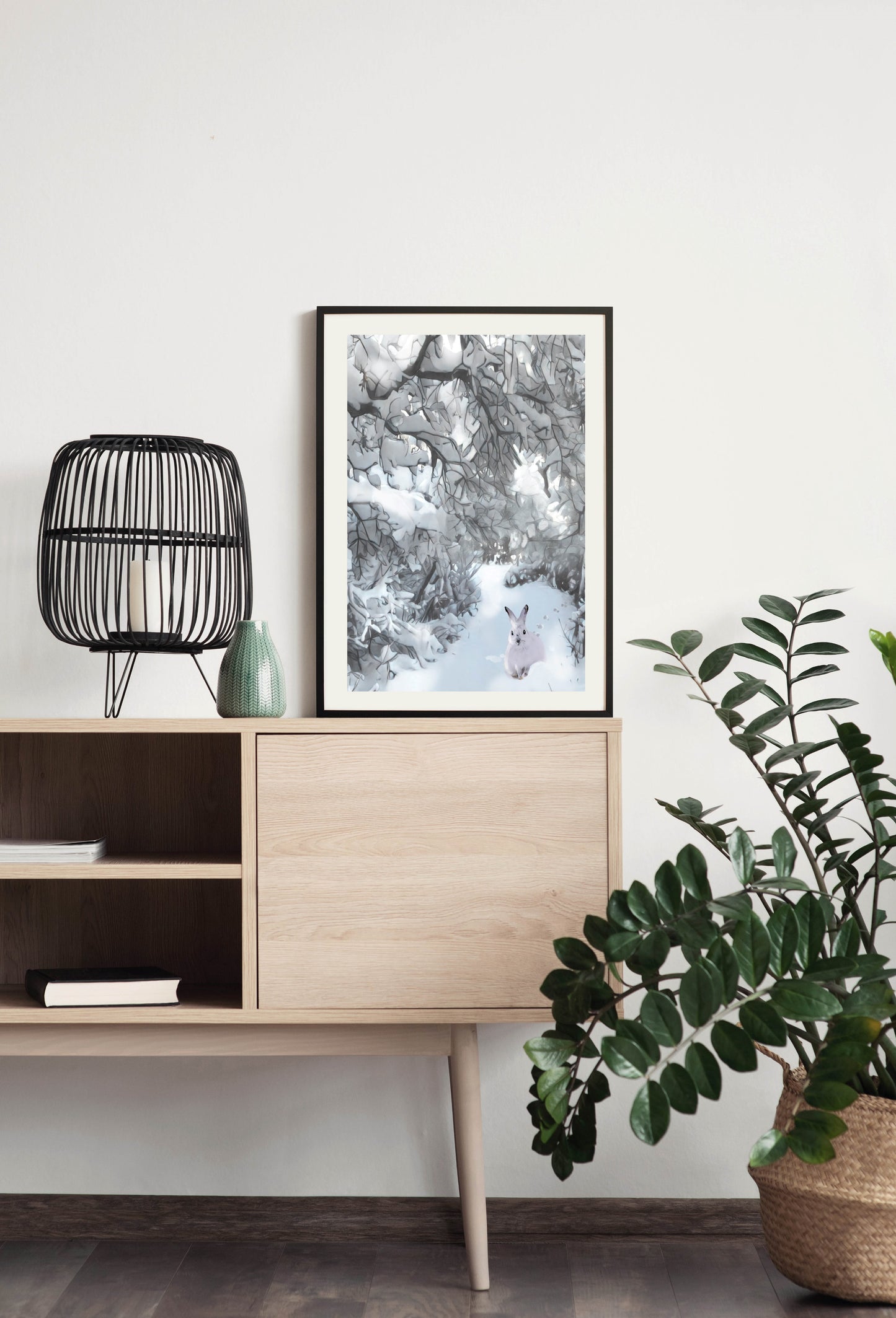 Snowshoe Rabbit - Illustrated Print by Thomas Little