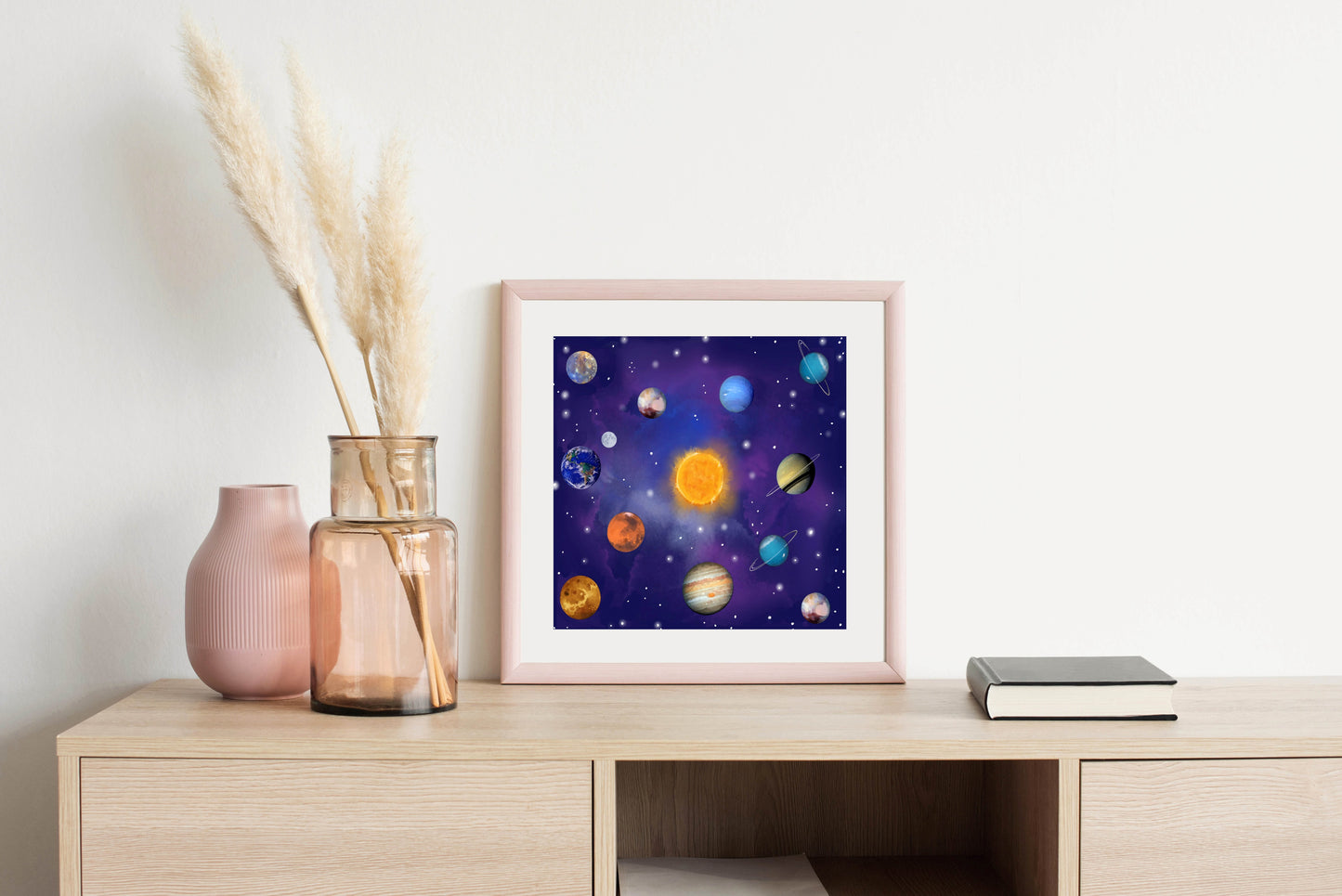 Solar System Celibration - Illustrated Print by Thomas Little
