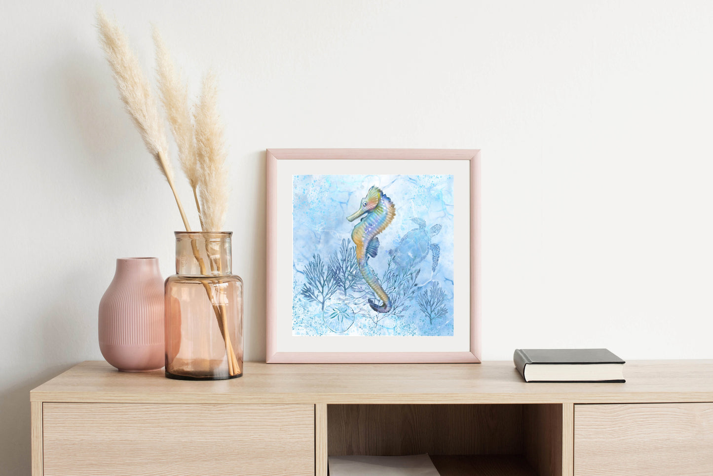 Spectral Seahorse - Illustrated Print by Thomas Little