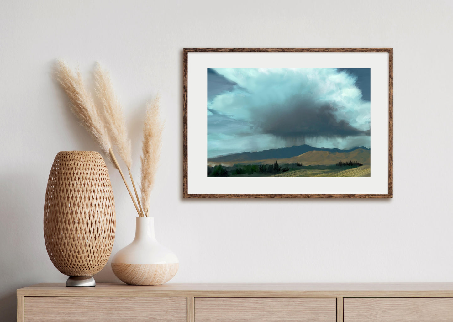Summer Thunderstorm - Illustrated Print by Thomas Little