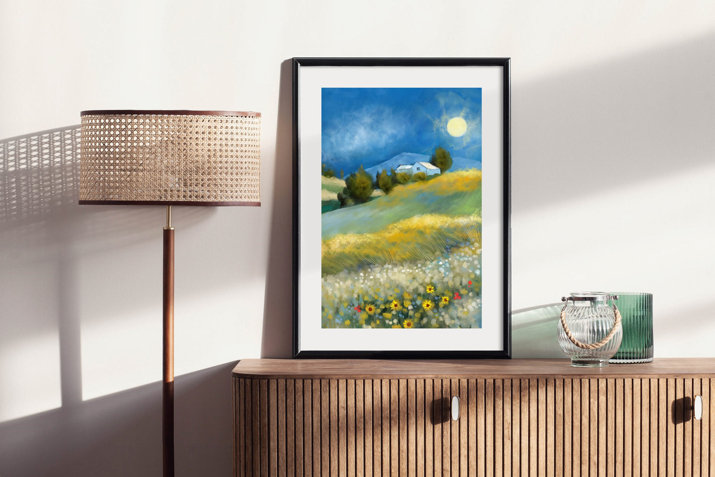 Sunflower Sunrise - Illustrated Print by Thomas Little