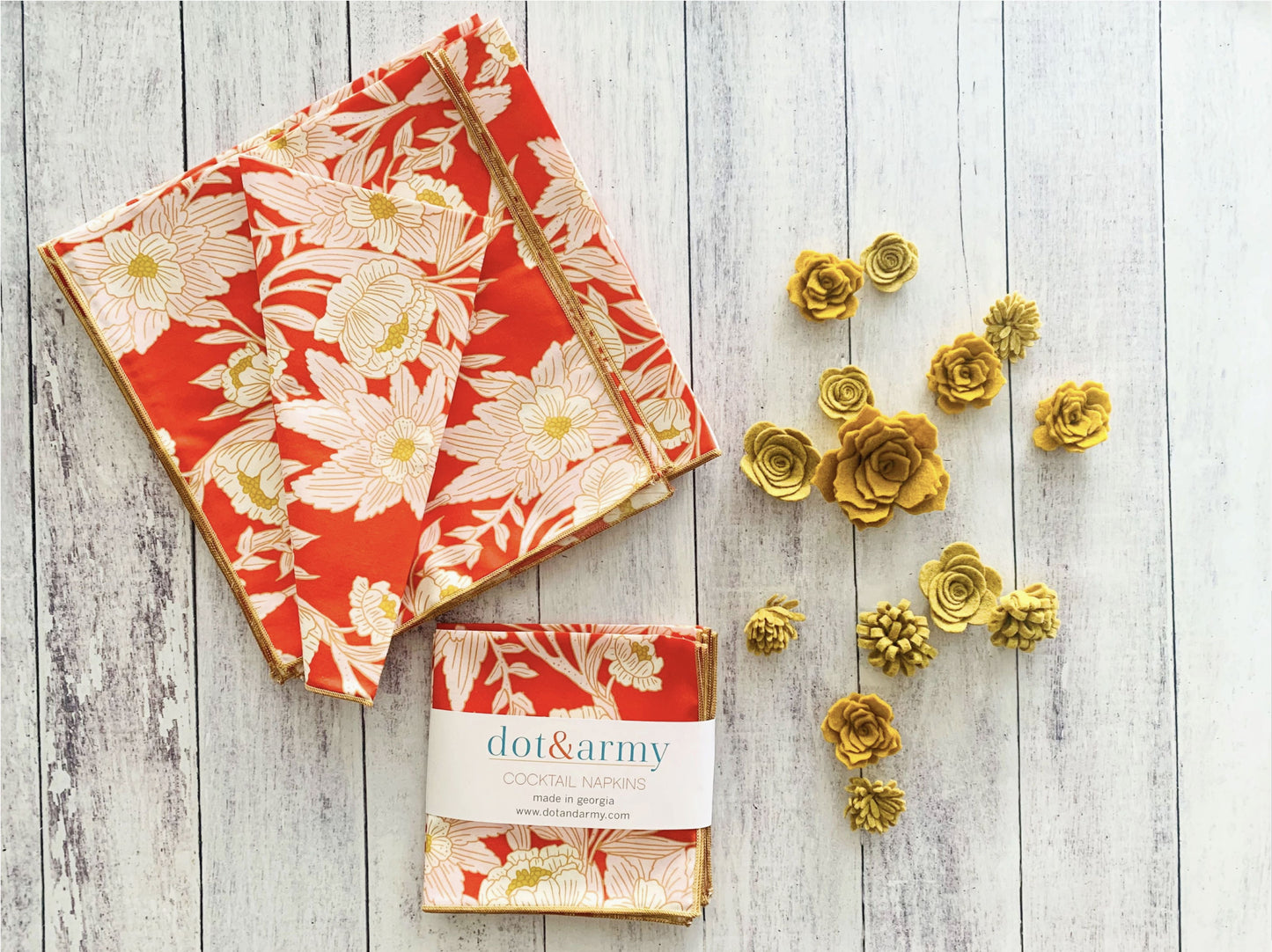Sunset Floral Cloth Napkins, Set of Four - by Dot and Army®