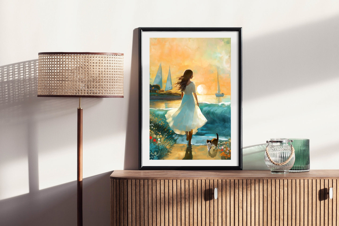 Sunset Serenade - Illustrated Print by Thomas Little