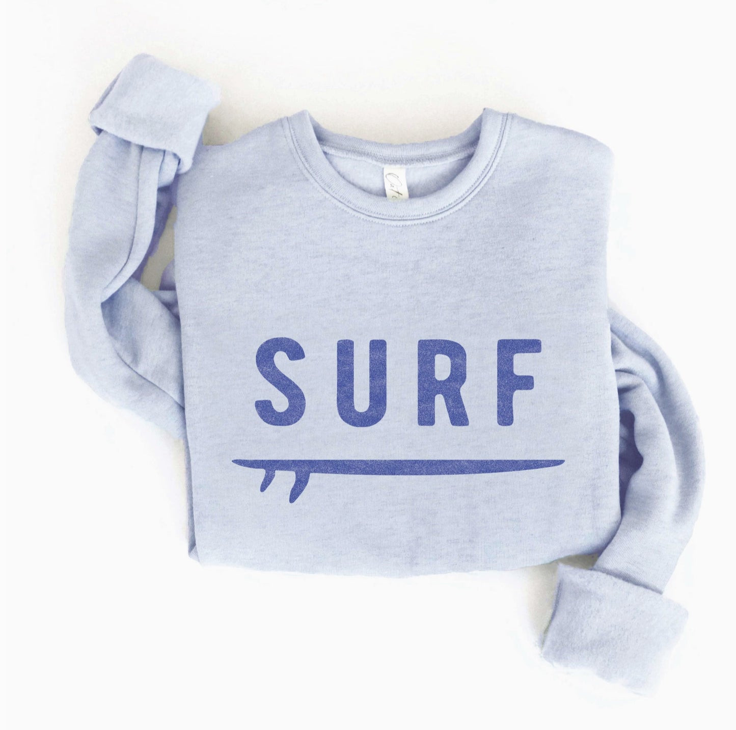 Surf Graphic Sweatshirt (Light Blue color) - by OAT COLLECTIVE
