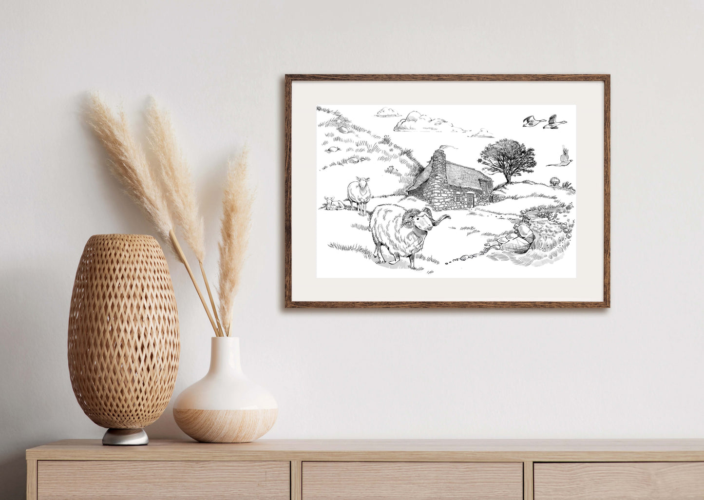Swiss Cottage - Illustrated Print by Thomas Little