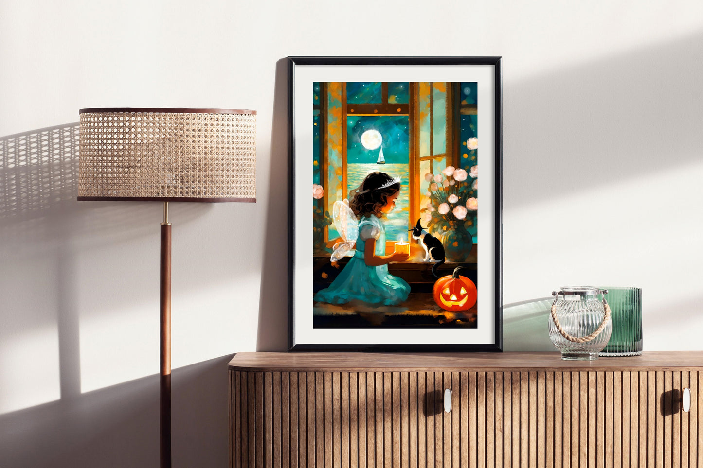 Time For Trick Or Treat - Illustrated Print by Thomas Little