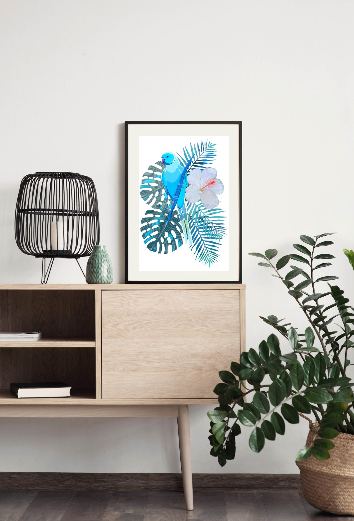 Tropical Blue - Illustrated Print by Thomas Little