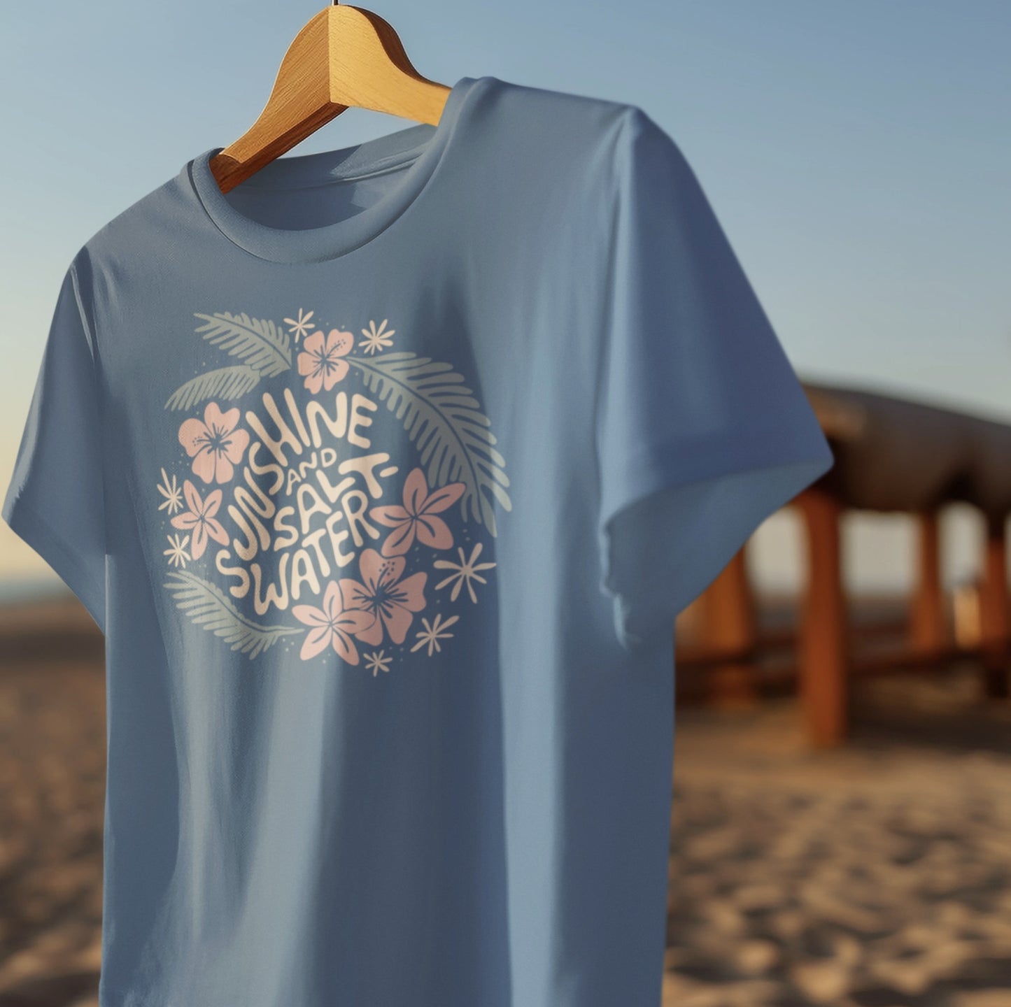 Tropical Blues - Wave-Washed T-Shirt - By Sunshine and Saltwater®