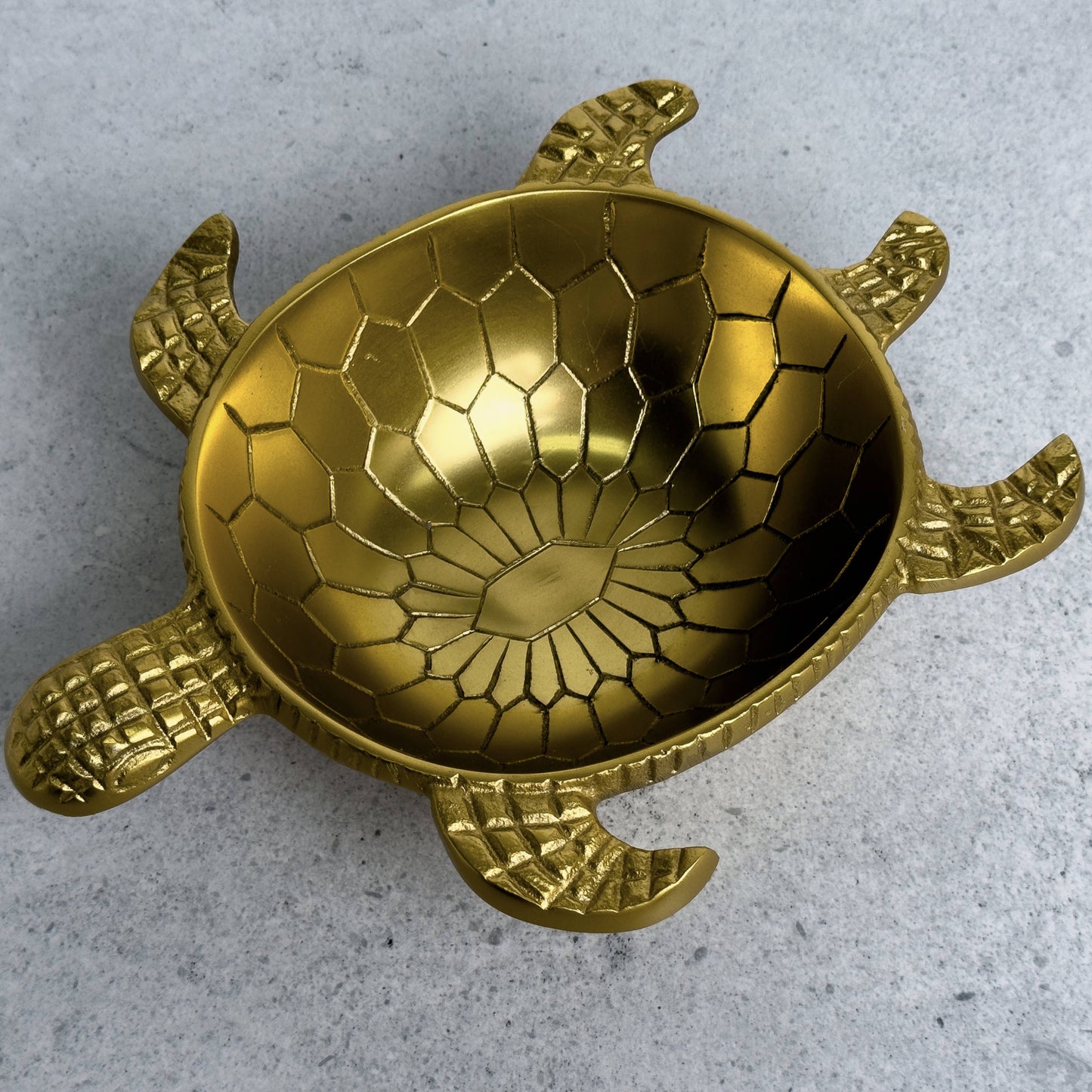 Golden Sea Turtle Bowl - by India Handicrafts Inc