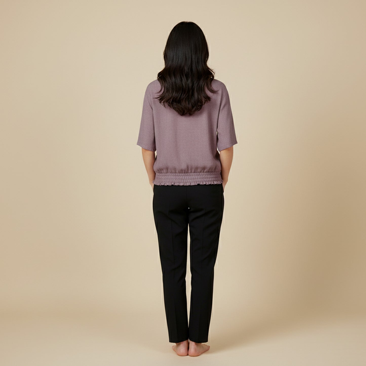 Vintage Blouse - Purple - The Ruffle Back Blouse