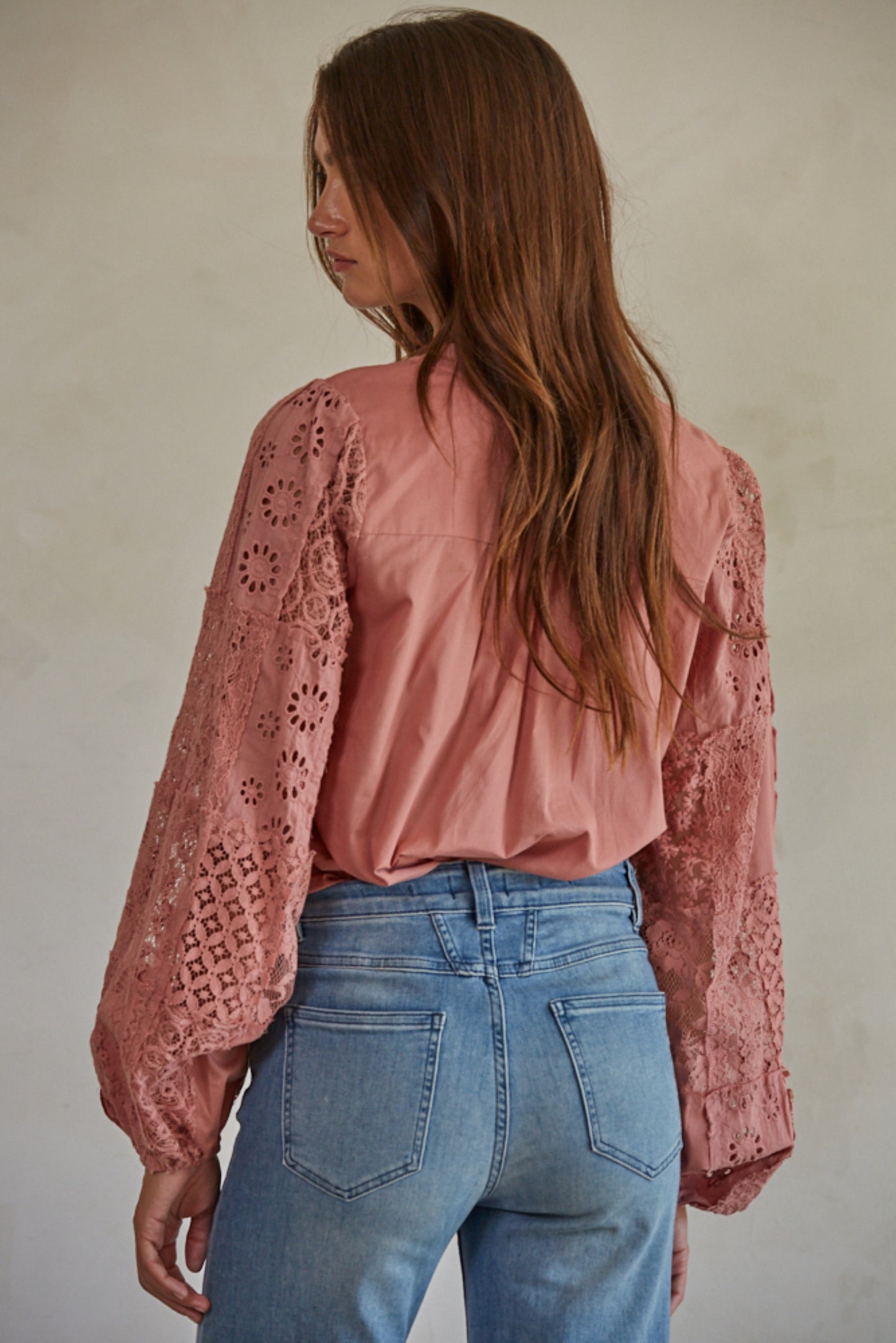 Woven Cotton Long Sleeve Blouse - by By Together®