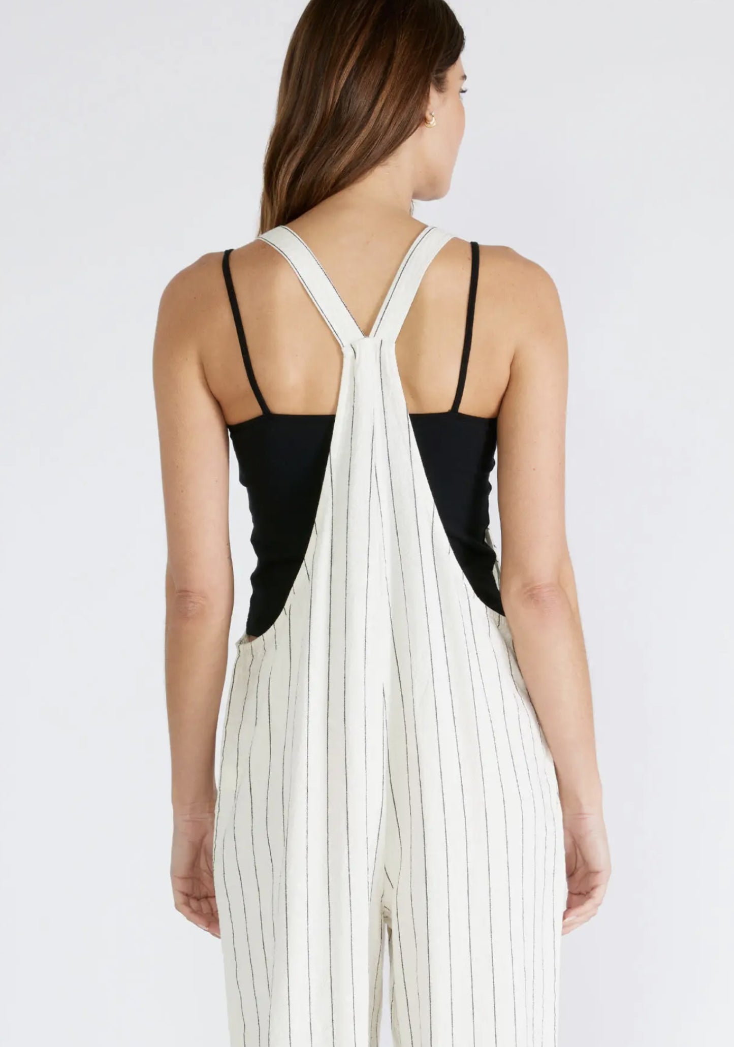 Yarn Dye Striped Button Strap Overall - by Lovestitch®