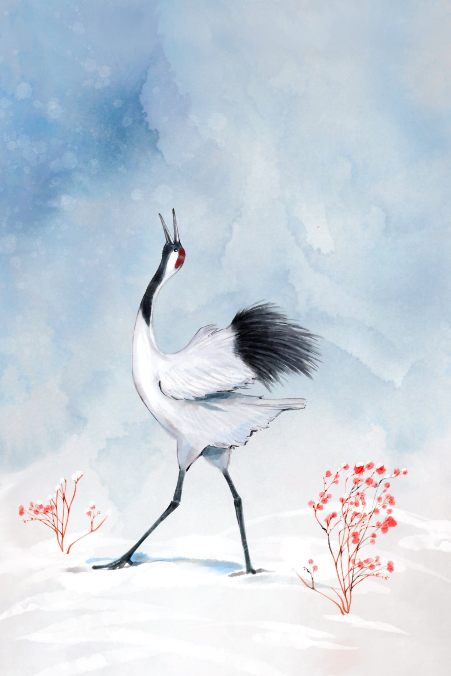 Tsuru - Illustrated Print by Thomas Little