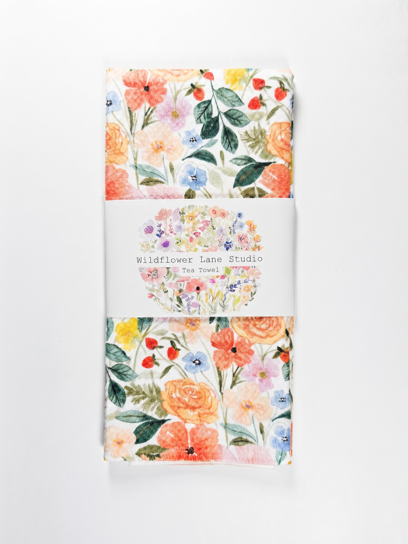 Artistico Garden Tea Towel - by Wildflower Lane Studio®