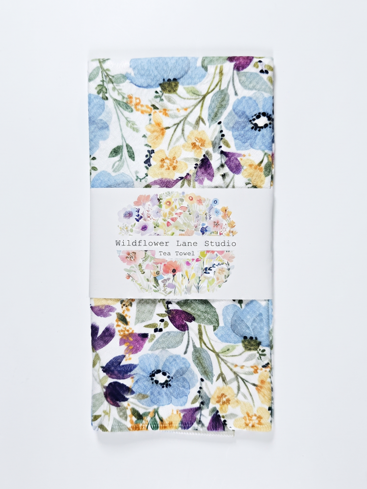 Best Blue Tea Towel - by Wildflower Lane Studio®