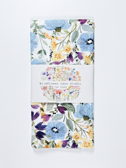 Best Blue Tea Towel - by Wildflower Lane Studio®